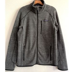 Patagonia Classic Fleece Full Zip Gray Long Sleeves Better Sweater Jacket Size M